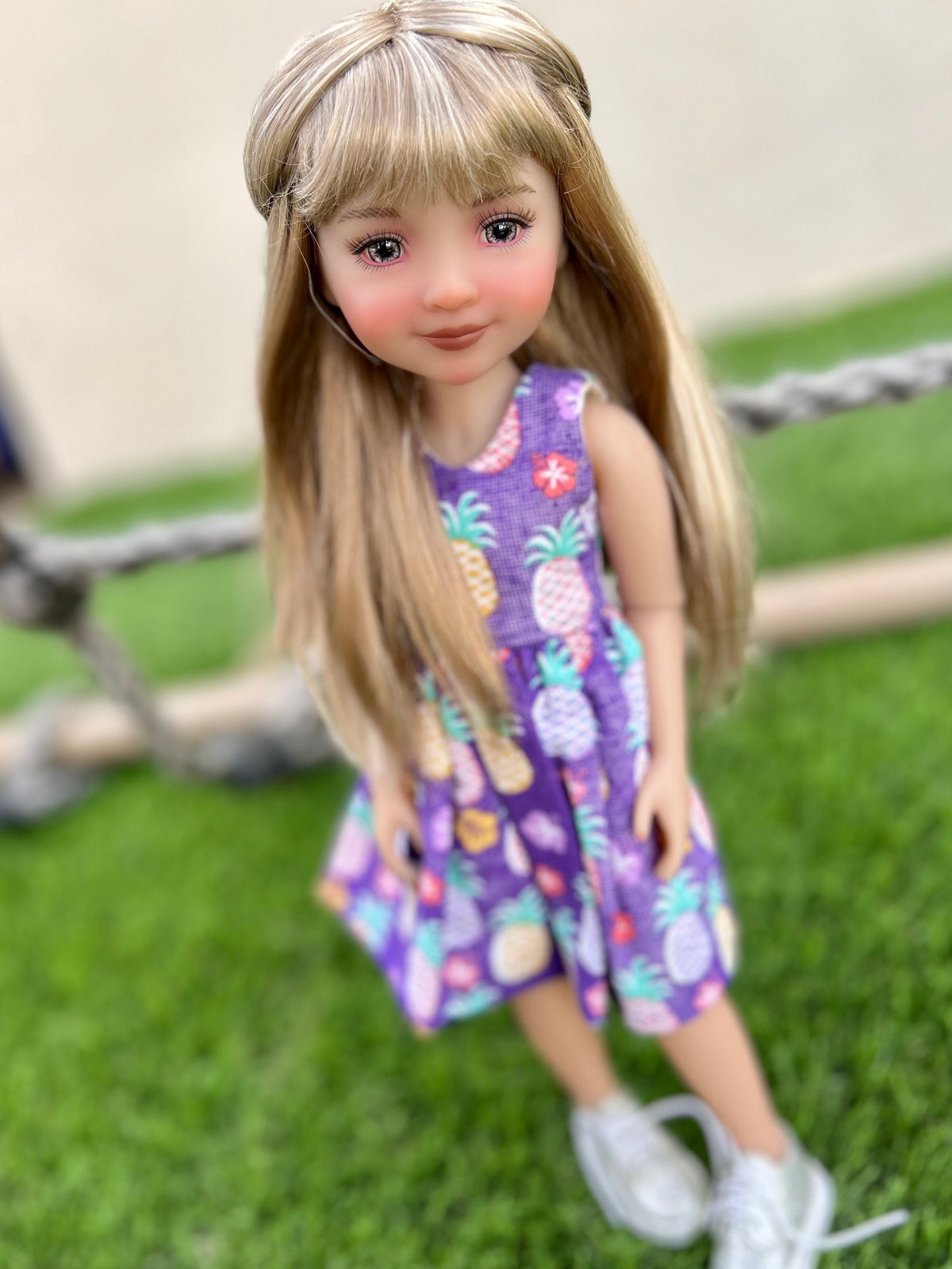 Custom doll WIG Exclusive Vegan Mohair-fits 9-10" head size Kaye Wiggs, RRFF, Wellie Dolls, bjd, Girl Time "Loose Fit" Zazou