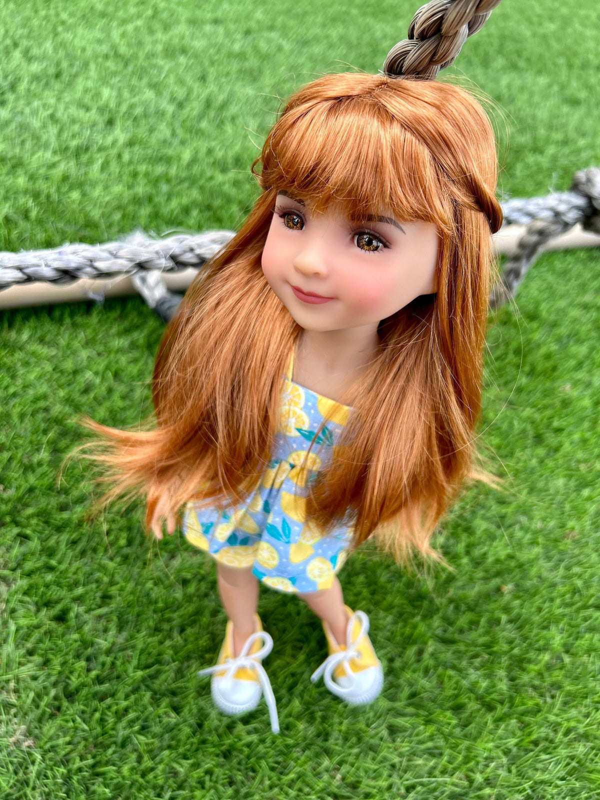 Custom doll WIG Exclusive Vegan Mohair-fits 9-10" head size Kaye Wiggs, RRFF, Wellie Dolls, bjd, "Loose Fit" Zazou