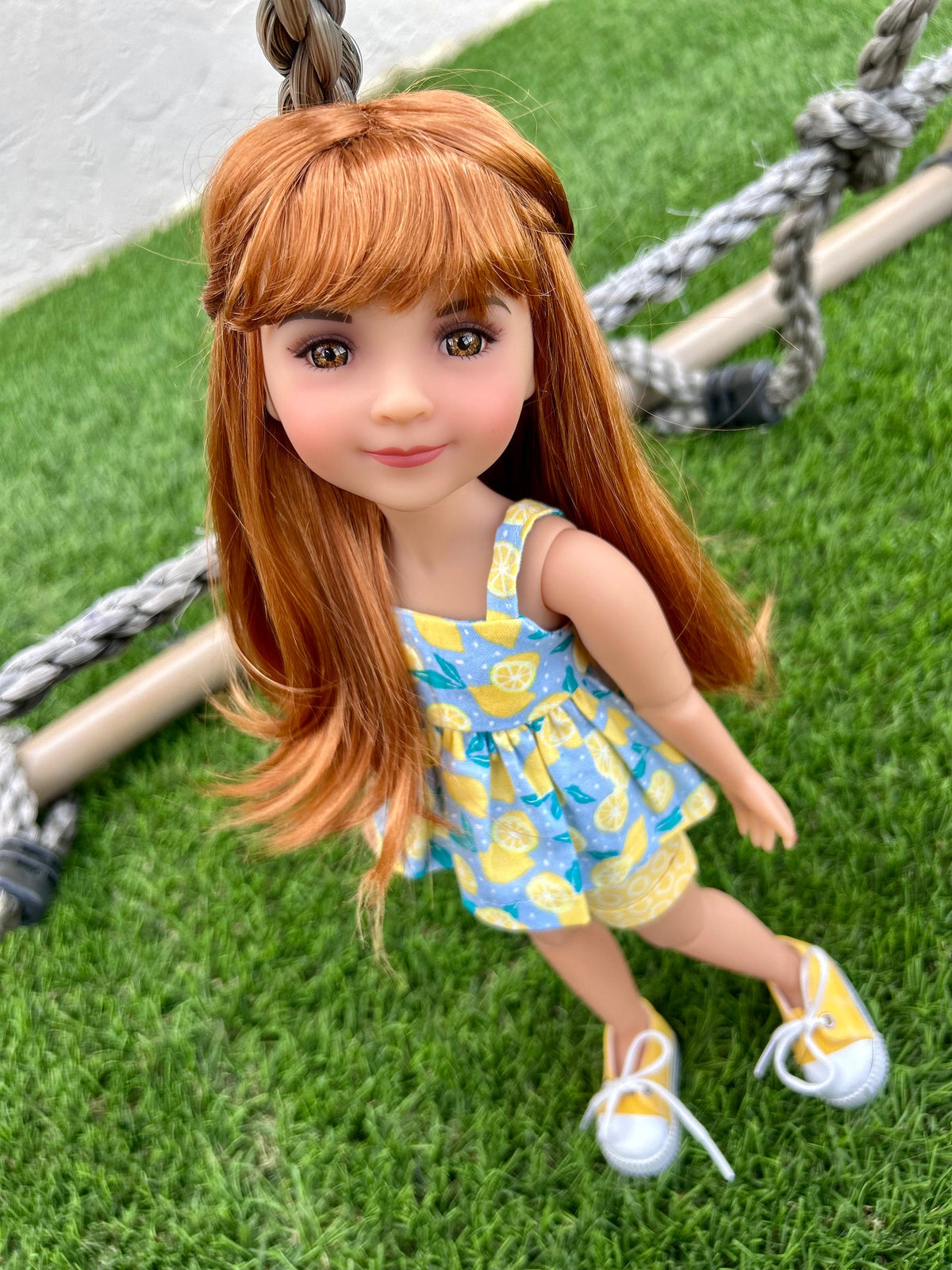 Custom doll WIG Exclusive Vegan Mohair-fits 9-10" head size Kaye Wiggs, RRFF, Wellie Dolls, bjd, "Loose Fit" Zazou
