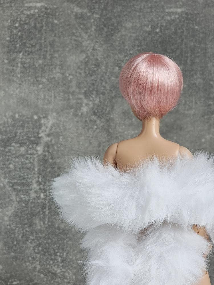 Pink Pearl wig for 1/6 fashion doll