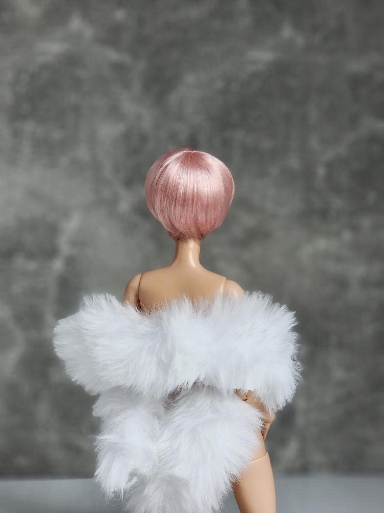 Pink Pearl wig for 1/6 fashion doll