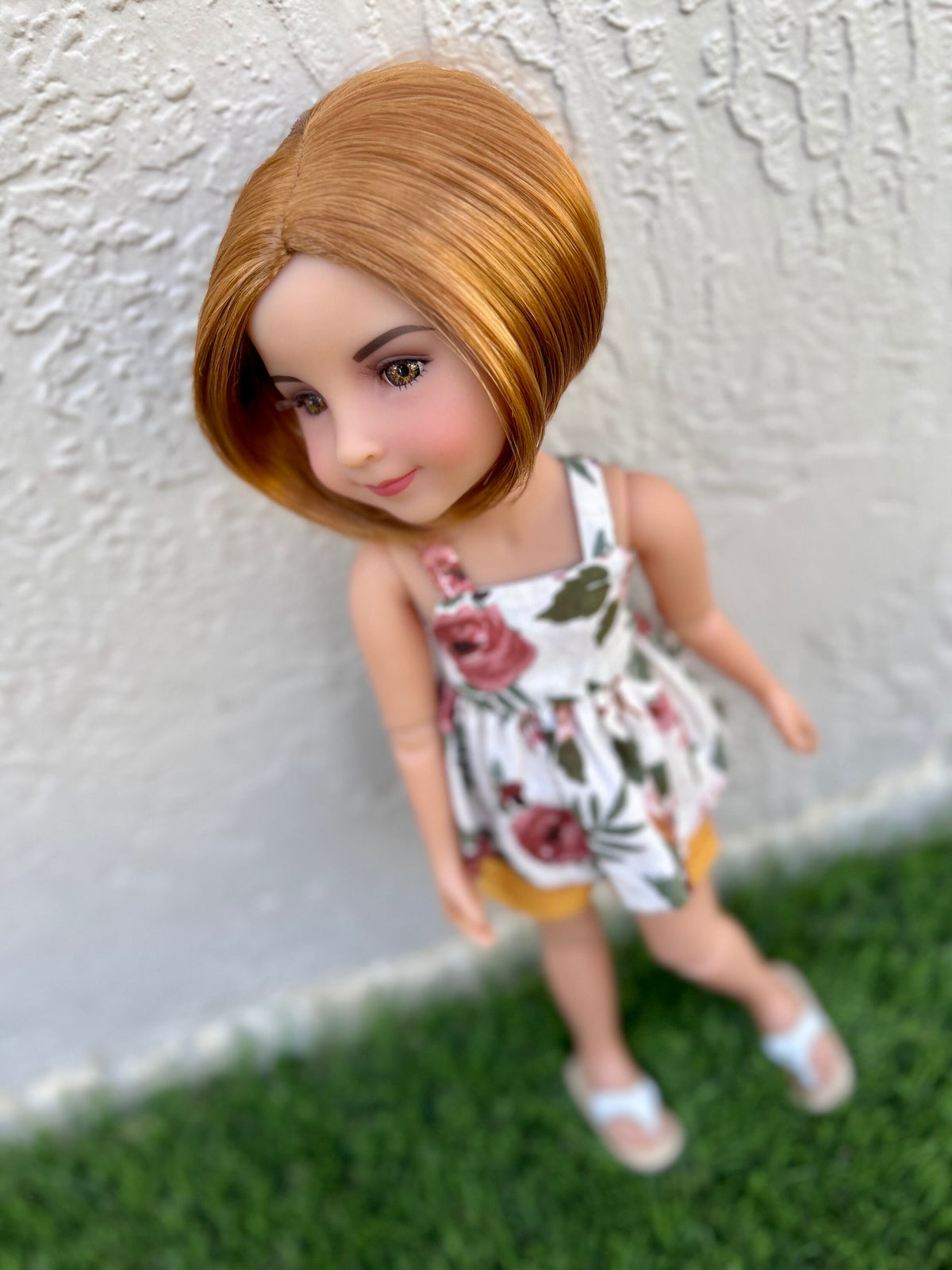 Custom doll WIG Exclusive Vegan Mohair-fits 8-9" head size Kaye Wiggs, RRFF, Meadowdolls Dumplings , bjd, "Stretch Fit" Bob Zazou Dolls