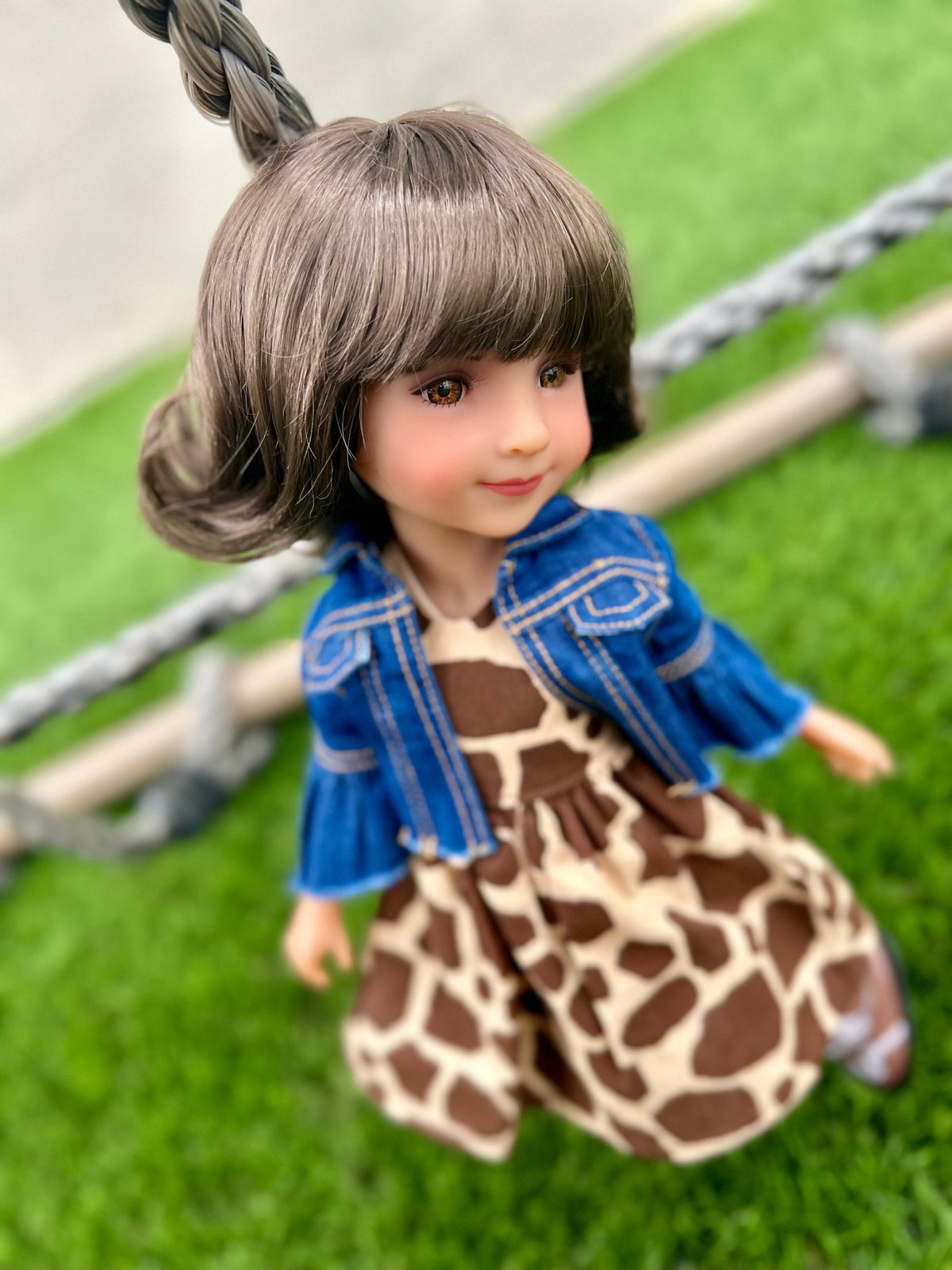 Zazou Custom doll WIG Exclusive Vegan Mohair-fits 9-10" head size Kaye Wiggs, RRFF, Wellie Dolls, bjd, "Loose Fit"