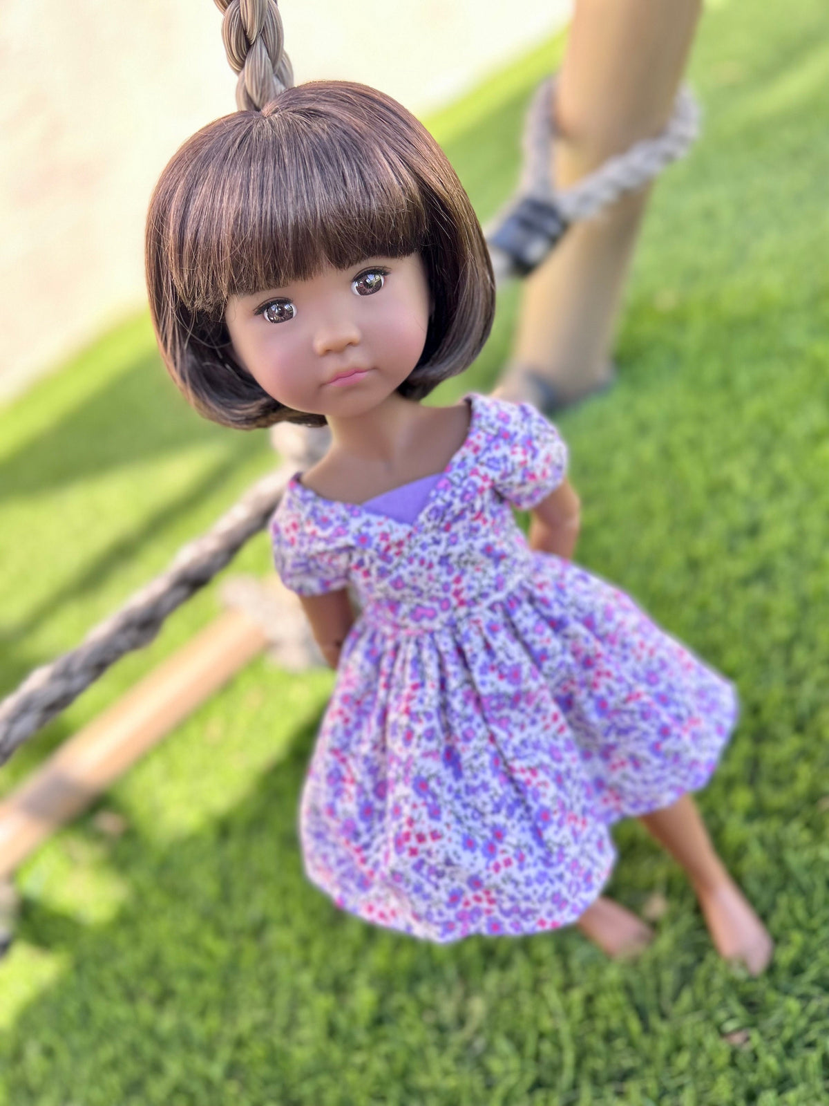Zazou Custom doll WIG Exclusive Vegan Mohair-fits 9-10" head size Kaye Wiggs, RRFF, Wellie Dolls, bjd, "Loose Fit" Zazou Dolls