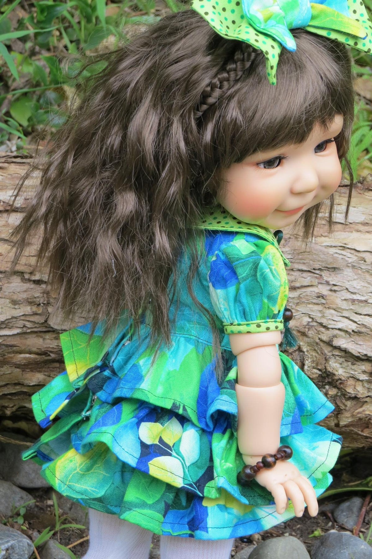 Custom doll WIG for meadowdolls -Tangle resistant Heat safe - fits 10" head size of dolls such as Meadowdolls Moppets Lea Mae Zazou