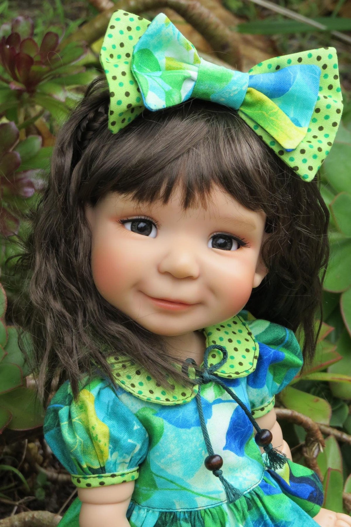 Custom doll WIG for meadowdolls -Tangle resistant Heat safe - fits 10" head size of dolls such as Meadowdolls Moppets Lea Mae Zazou