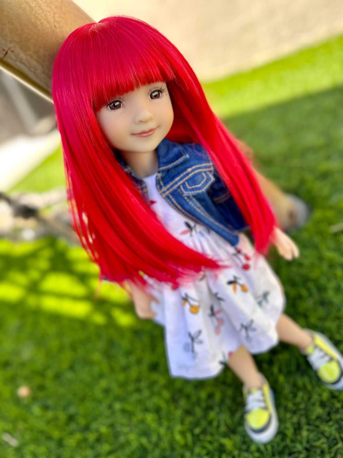 Custom doll WIG Exclusive Zazou Fibers Super Soft -fits 9" head size Kaye Wiggs, RRFF, bjd, Girl for All Time "Loose Fit" Zazou Dolls