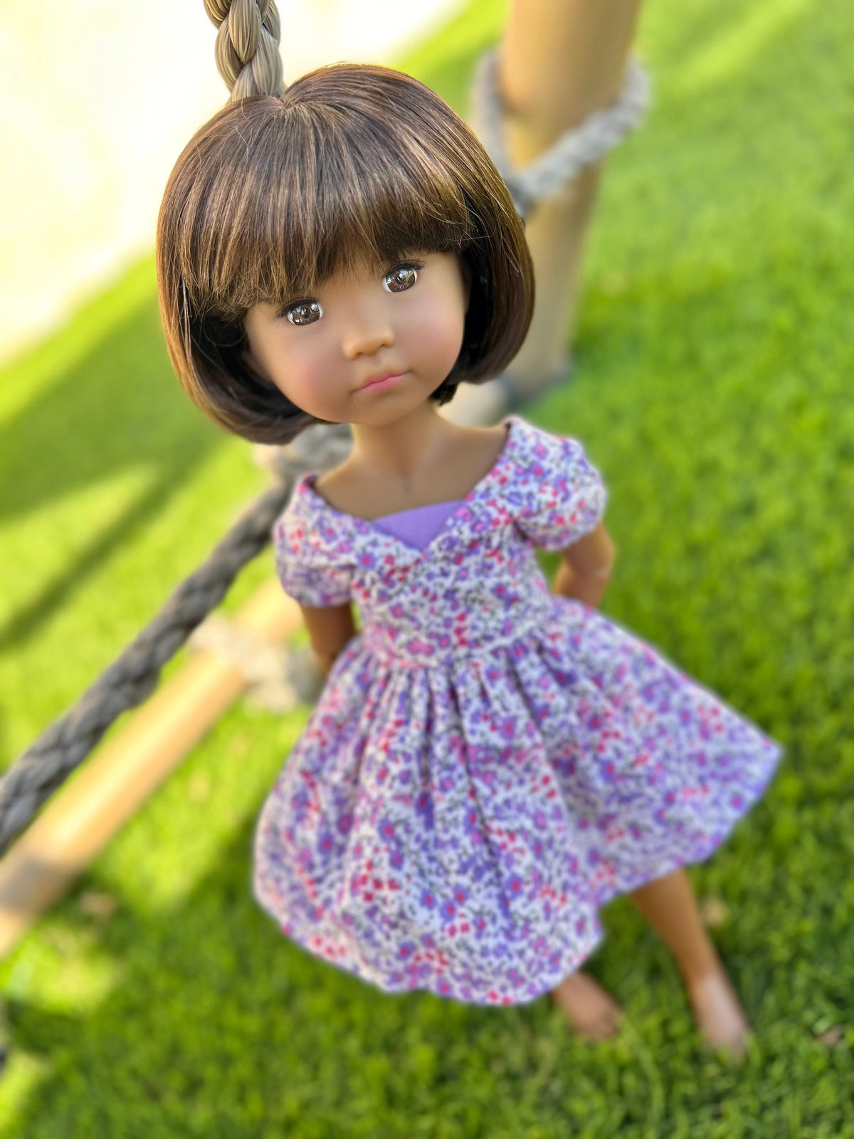 Zazou Custom doll WIG Exclusive Vegan Mohair-fits 9-10" head size Kaye Wiggs, RRFF, Wellie Dolls, bjd, "Loose Fit" Zazou Dolls