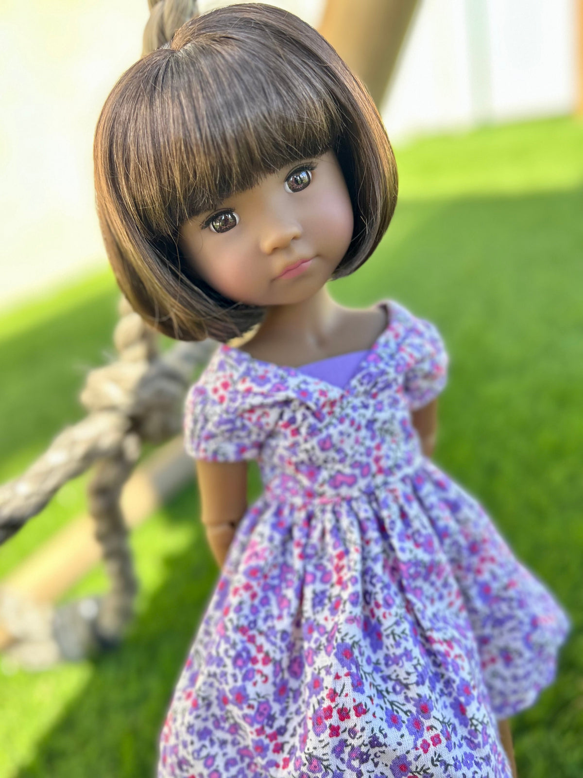 Zazou Custom doll WIG Exclusive Vegan Mohair-fits 9-10" head size Kaye Wiggs, RRFF, Wellie Dolls, bjd, "Loose Fit" Zazou Dolls