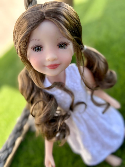 PREORDER Custom doll WIG Exclusive Vegan Mohair-fits 9-10" head size Kaye Wiggs, RRFF, Wellie Dolls, bjd, "Loose Fit" Zazou Dolls