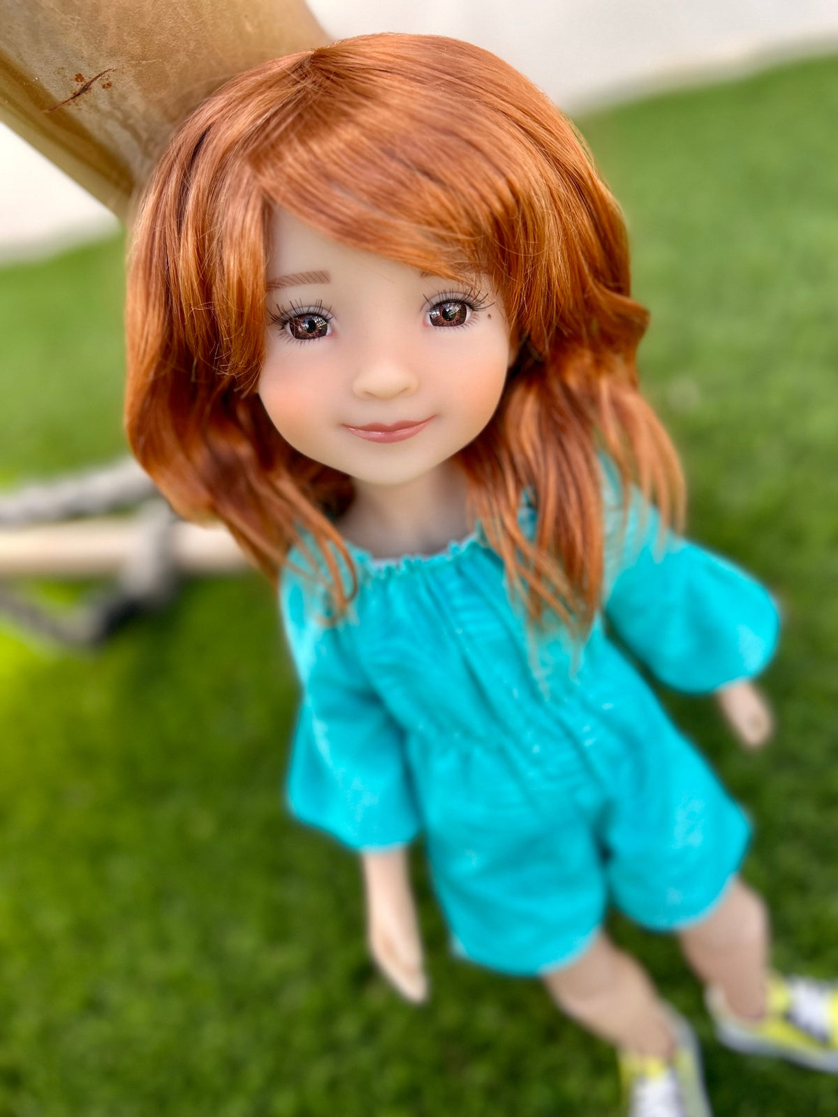 PREORDER Custom doll WIG Exclusive Vegan Mohair-fits 9-10" head size Kaye Wiggs, RRFF, ww, bjd,  "Loose Fit" Zazou Side bangs