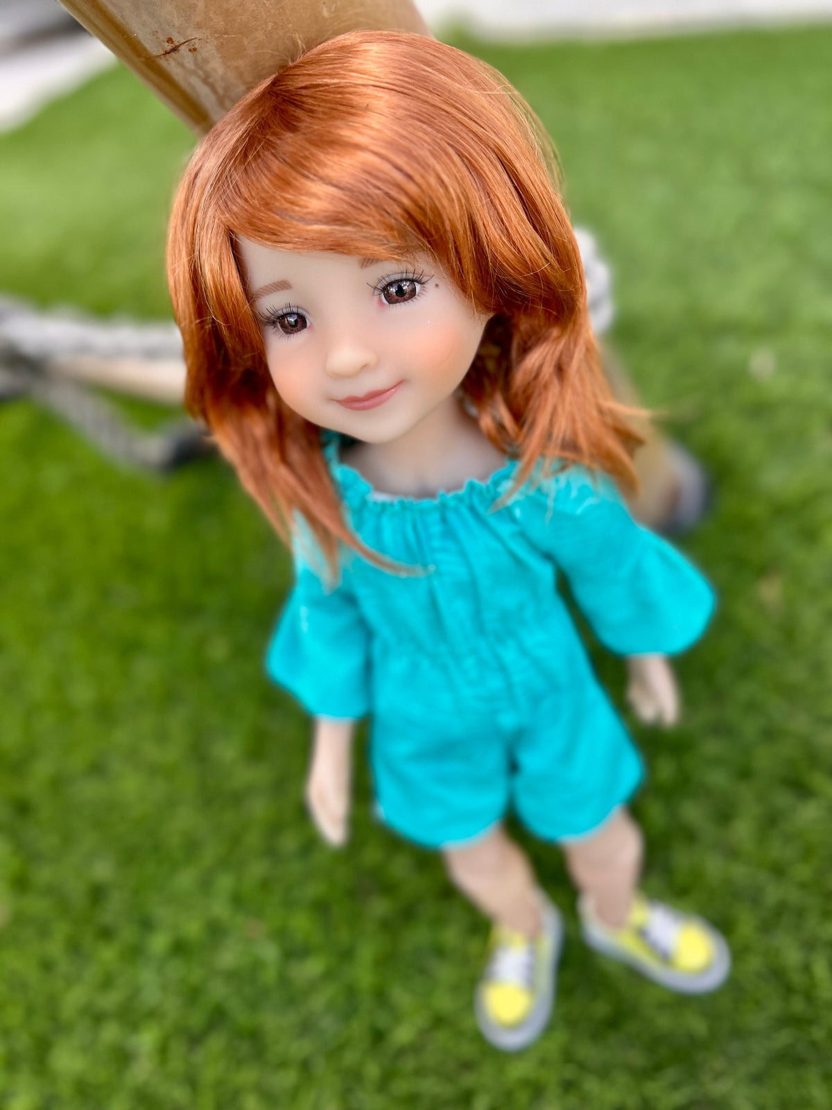 PREORDER Custom doll WIG Exclusive Vegan Mohair-fits 9-10" head size Kaye Wiggs, RRFF, ww, bjd,  "Loose Fit" Zazou Side bangs