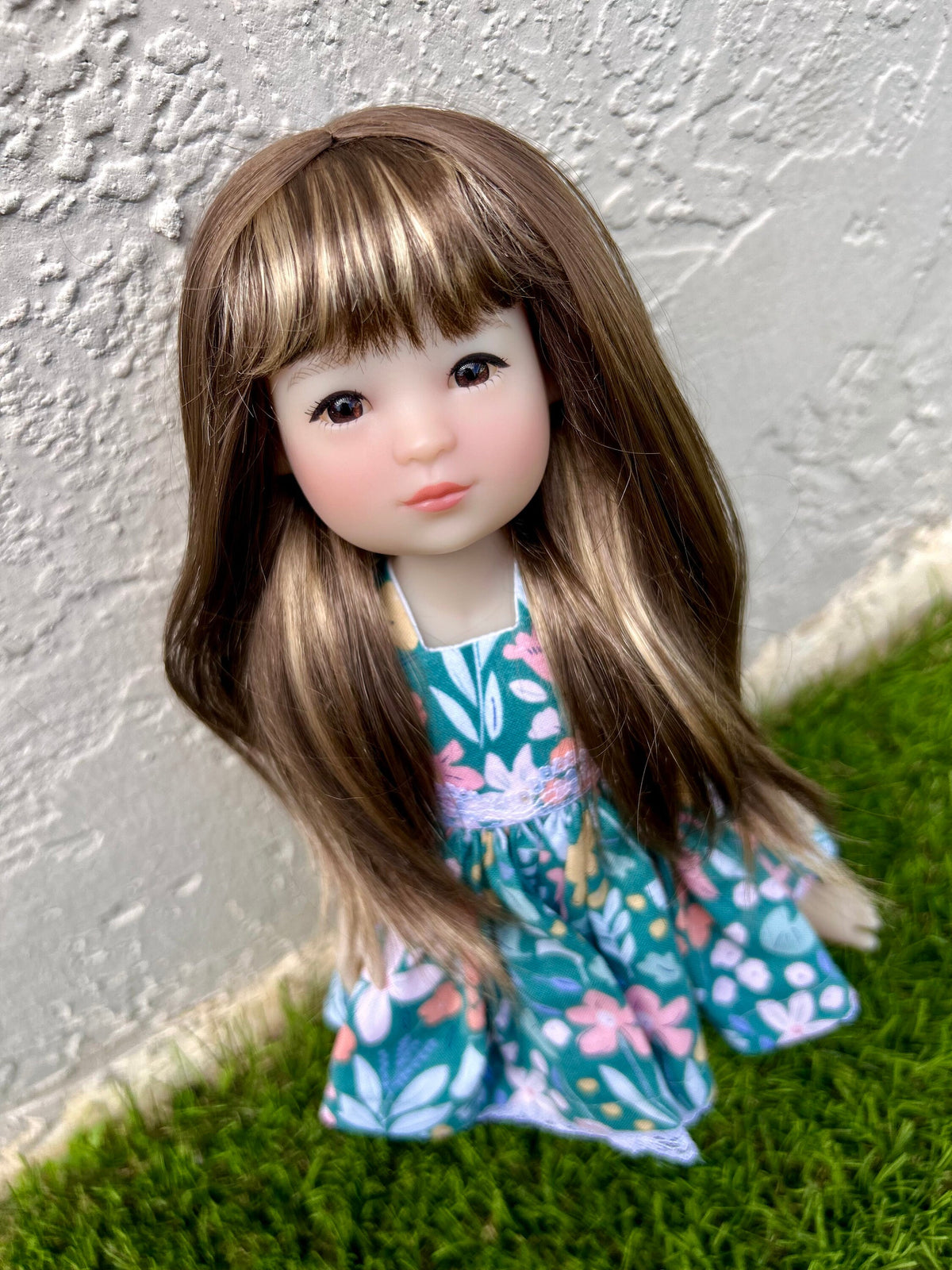 Custom WIG for 13" Dianna Effner Little Darling head size 7-8" siblings, Ellowyne, My Meadow Avery, Mini al Maru,   "Stretch Cap"