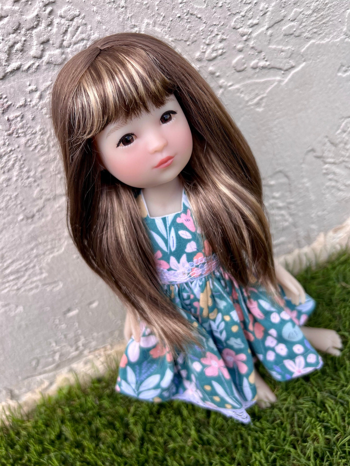 Custom WIG for 13" Dianna Effner Little Darling head size 7-8" siblings, Ellowyne, My Meadow Avery, Mini al Maru,   "Stretch Cap"
