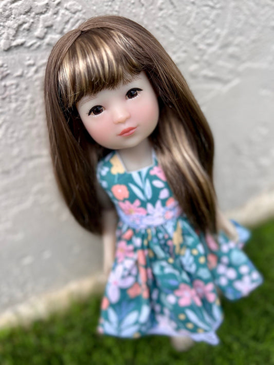 Custom WIG for 13" Dianna Effner Little Darling head size 7-8" siblings, Ellowyne, My Meadow Avery, Mini al Maru,   "Stretch Cap"