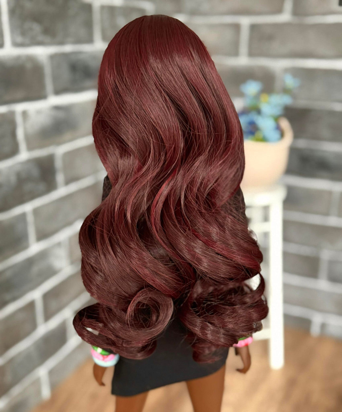 Custom doll WIG for Smart Dolls- Heat Safe -Tangle Resistant- 8.5" head size of Bjd, Sd, Dollfie Dream dolls  curls "TAN CAPS" Zazou