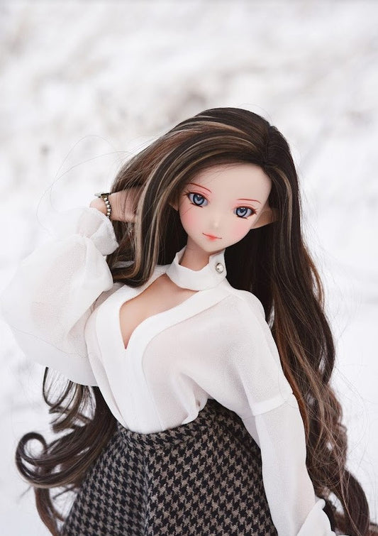 PREORDER Custom doll WIG for Smart Dolls- Heat Safe -Tangle Resistant- 8.5" head size of Bjd, Sd, Dollfie Dream dolls "Tan Caps " Zazou