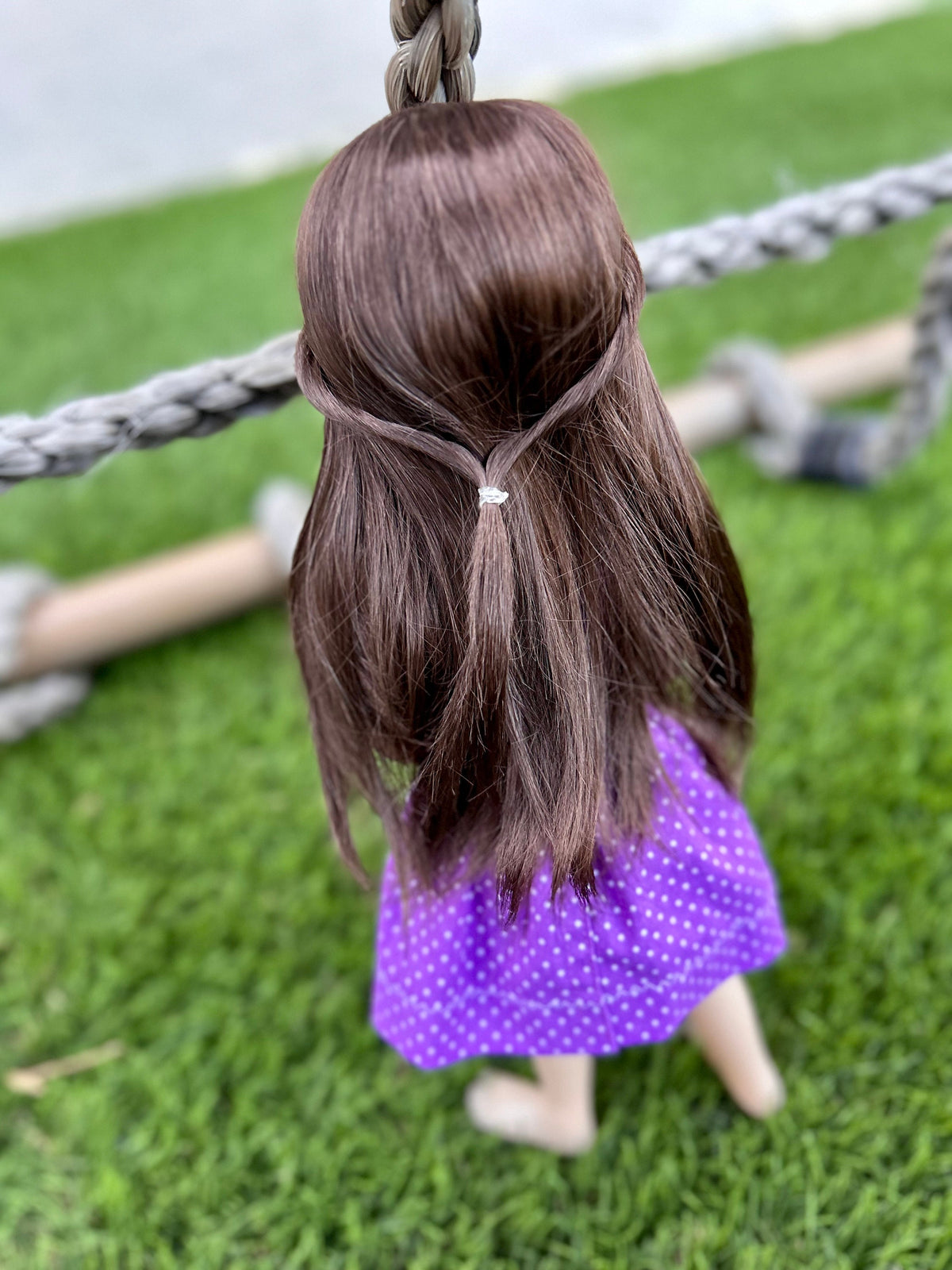 zazou  Custom WIG for 13" Dianna Effner Little Darling head size 7-8" siblings, Ellowyne, My Meadow Avery, "Stretch Cap »
