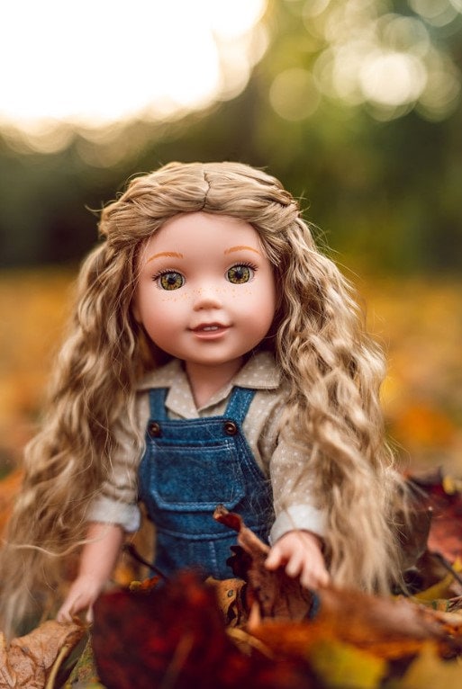 Zazou Dolls Custom doll WIG Exclusive Vegan Mohair-fits 9-10" head size Kaye Wiggs, RRFF, Wellie Dolls , bjd,  "Loose Fit"