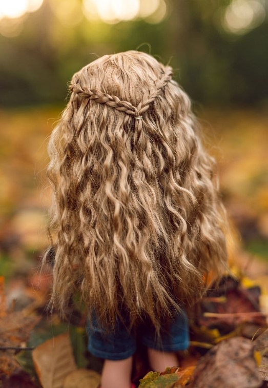 Zazou Dolls Custom doll WIG Exclusive Vegan Mohair-fits 9-10" head size Kaye Wiggs, RRFF, Wellie Dolls , bjd,  "Loose Fit"