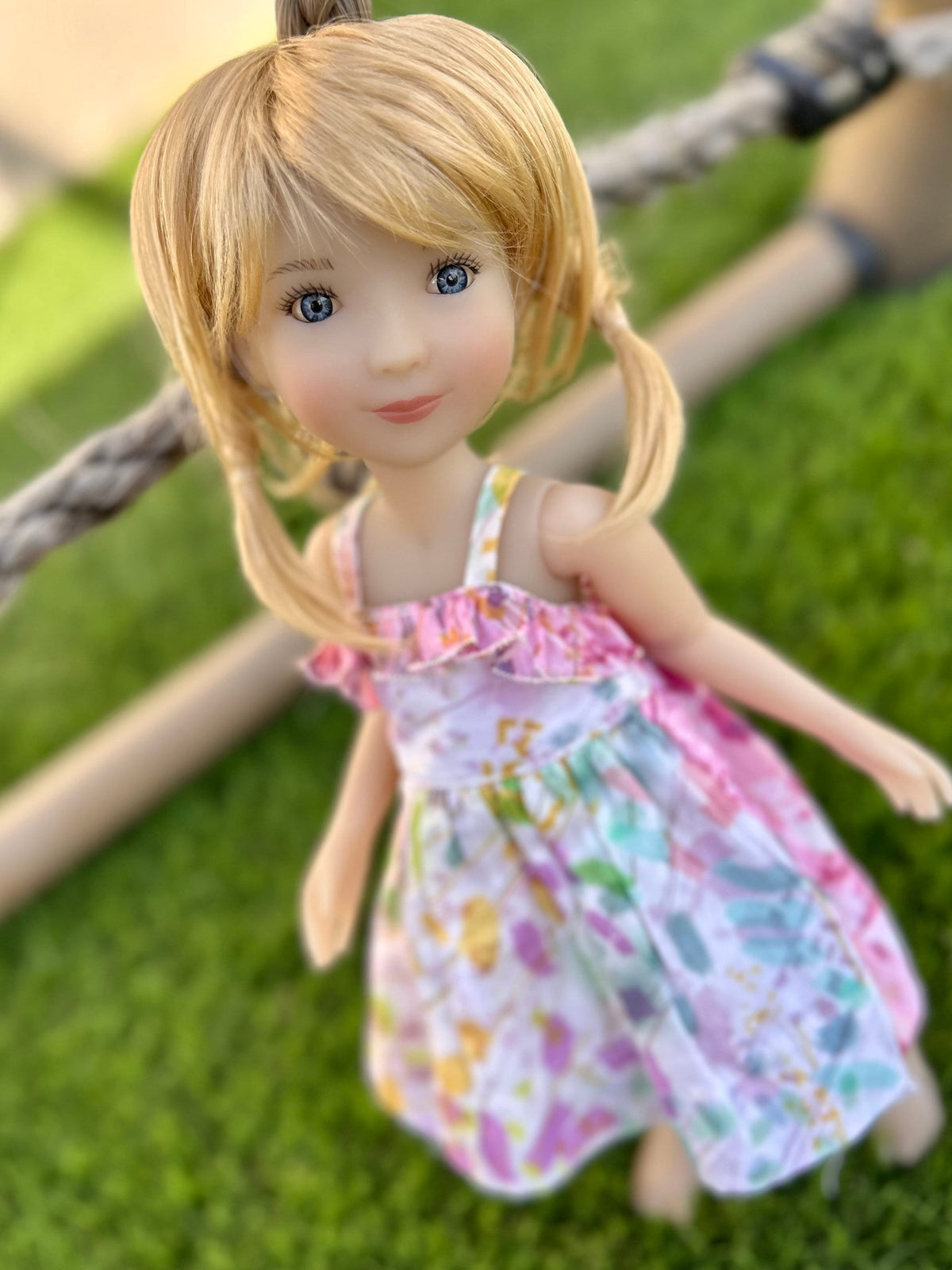 Custom WIG for 13" Dianna Effner Little Darling head size 7-8" siblings, Ellowyne, My Meadow Avery, Liz Frost  "Stretch Cap"