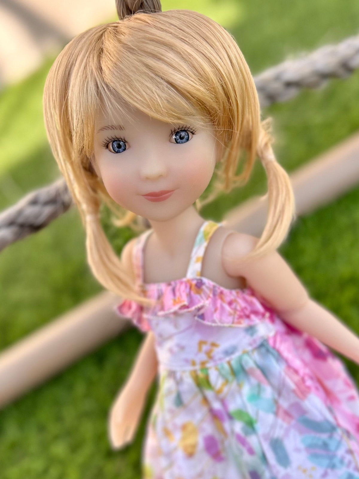 Custom WIG for 13" Dianna Effner Little Darling head size 7-8" siblings, Ellowyne, My Meadow Avery, Liz Frost  "Stretch Cap"