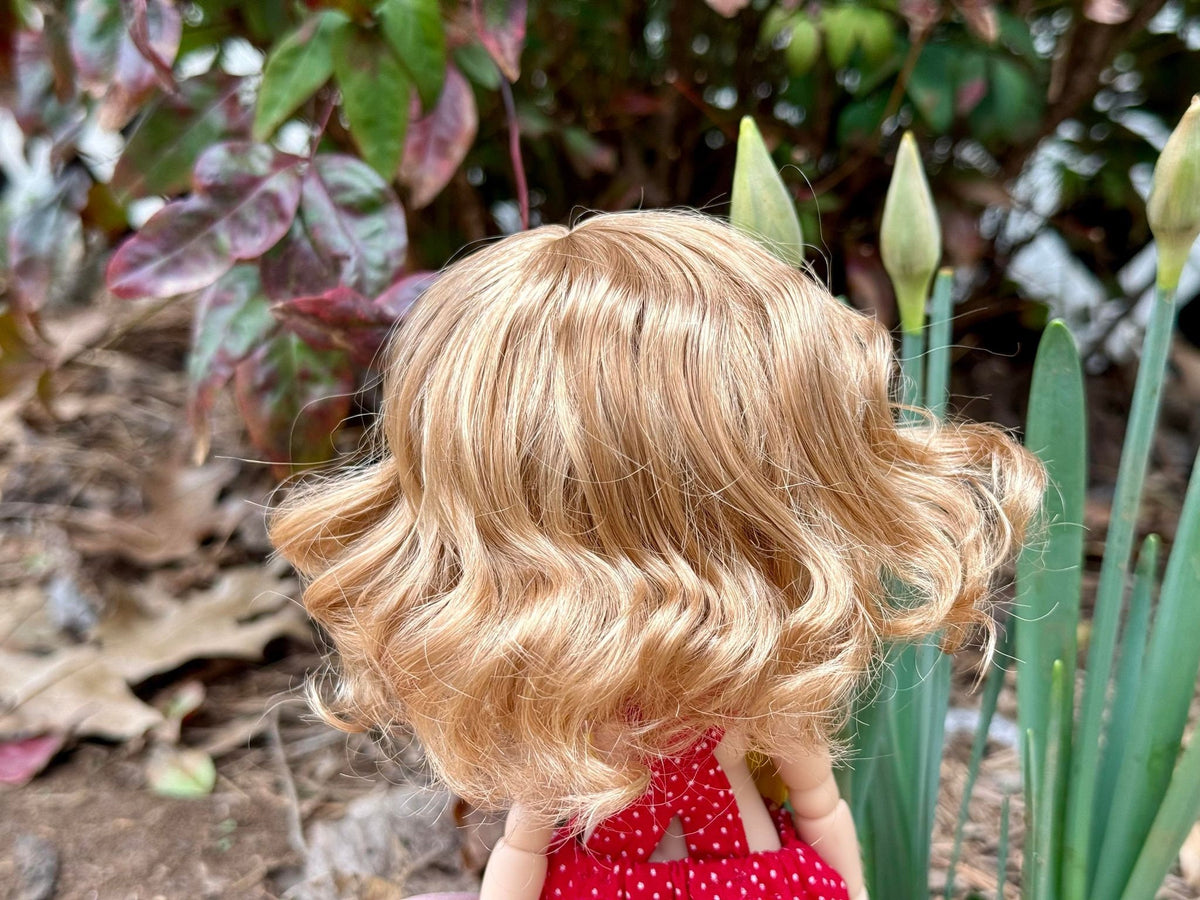 Custom WIG for head size 6-7" Meadowdolls CHIBBIS, BJD, Minifee  or similar Vegan mohair Zazou Dolls