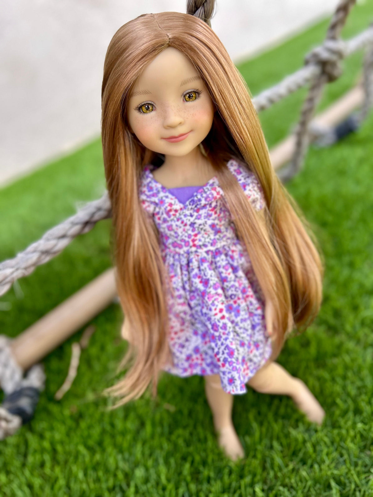 PREORDER Exclusive Vegan Mohair Custom doll WIG fits 9-10" head size Kaye Wiggs, RRFF, bjd, Girl for All Time Zazou Dolls