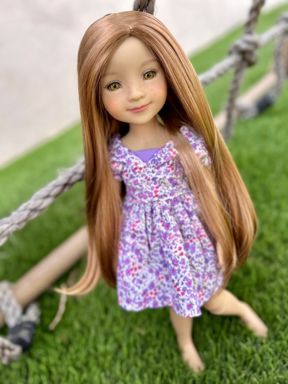 PREORDER Exclusive Vegan Mohair Custom doll WIG fits 9-10" head size Kaye Wiggs, RRFF, bjd, Girl for All Time Zazou Dolls