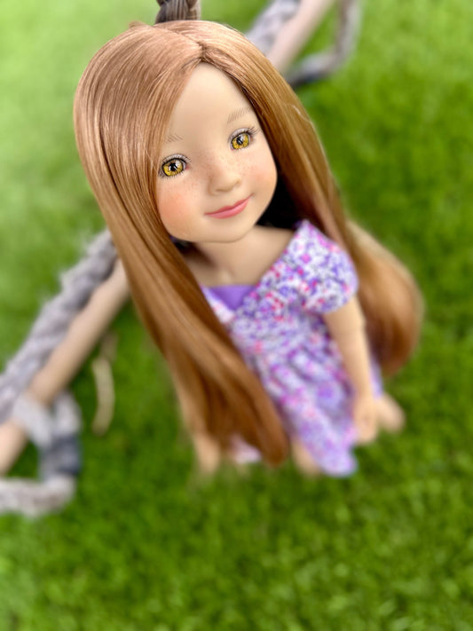 PREORDER Exclusive Vegan Mohair Custom doll WIG fits 9-10" head size Kaye Wiggs, RRFF, bjd, Girl for All Time Zazou Dolls