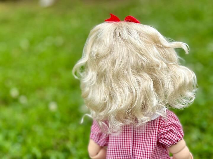 Custom doll WIG for meadowdolls -Vegan Mohair - fits 10-11" head size of dolls such as American doll  meadowdolls Zazou Dolls
