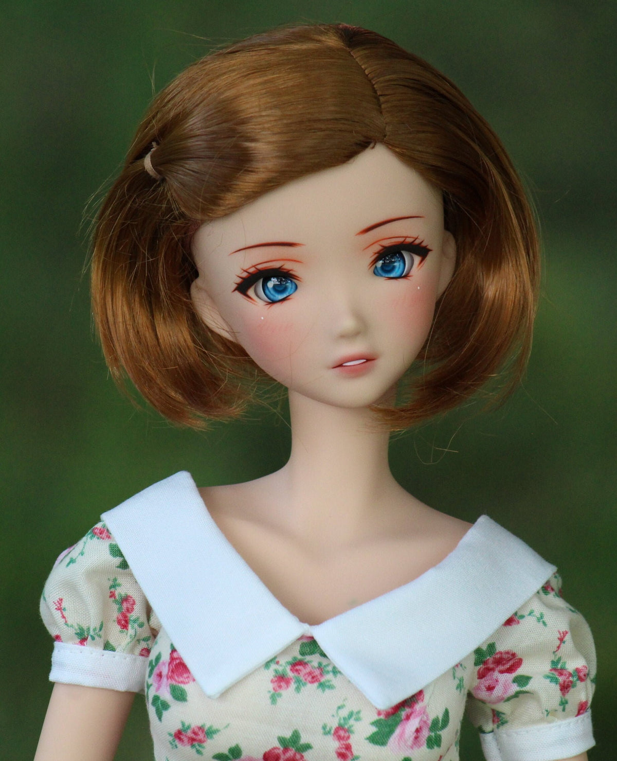Custom doll Wig for Smart Dolls - Tangle Resistant- 8.5" head size of Bjd, SD, Dollfie Dream dolls Vegan Mohair Asymmetrical bob