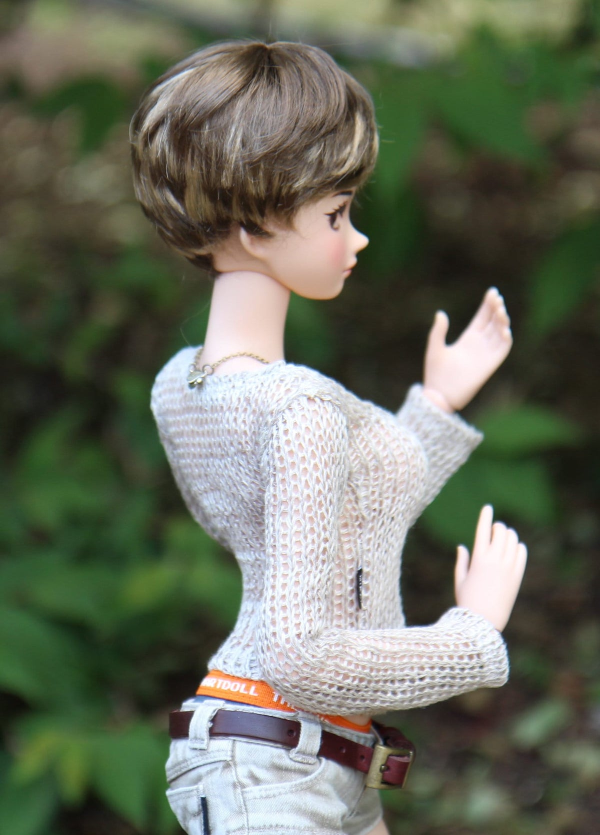 PREORDER Zazou Custom doll Wig for Smart Dolls - Tangle Resistant- 8.5" head size of Bjd, SD, Dollfie Dream dolls Brown Vegan Mohair BOY