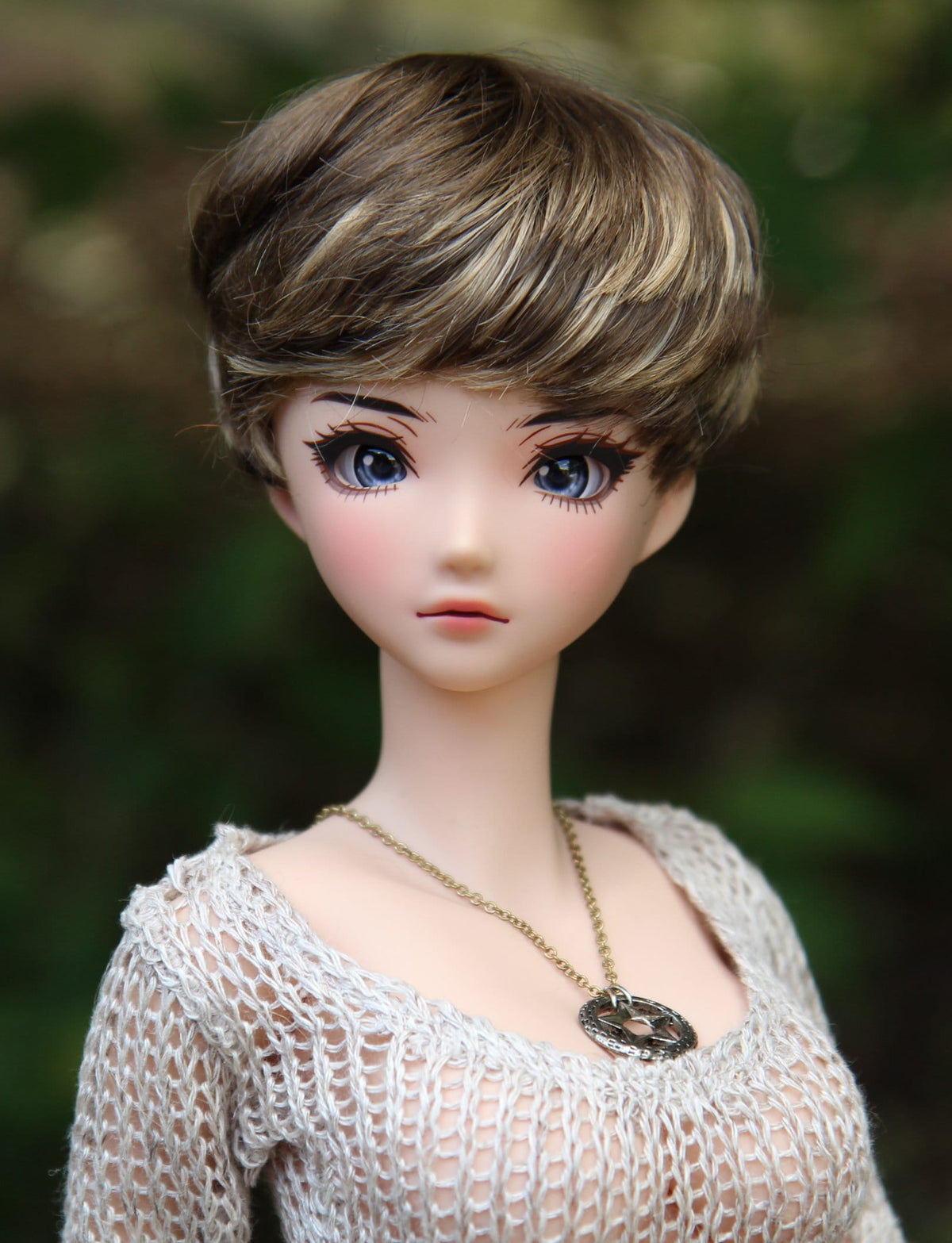 PREORDER Zazou Custom doll Wig for Smart Dolls - Tangle Resistant- 8.5" head size of Bjd, SD, Dollfie Dream dolls Brown Vegan Mohair BOY