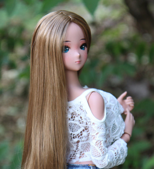 Zazou Dolls Custom doll Wig for Smart Dolls - Tangle Resistant- 8.5" head size of Bjd, SD, Dollfie Dream dolls  Vegan Mohair Gift