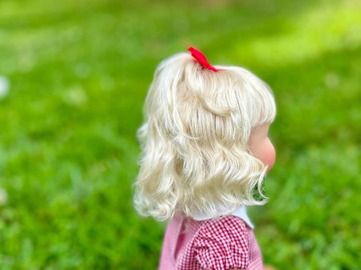 Custom doll WIG for meadowdolls -Vegan Mohair - fits 10-11" head size of dolls such as American doll  meadowdolls Zazou Dolls