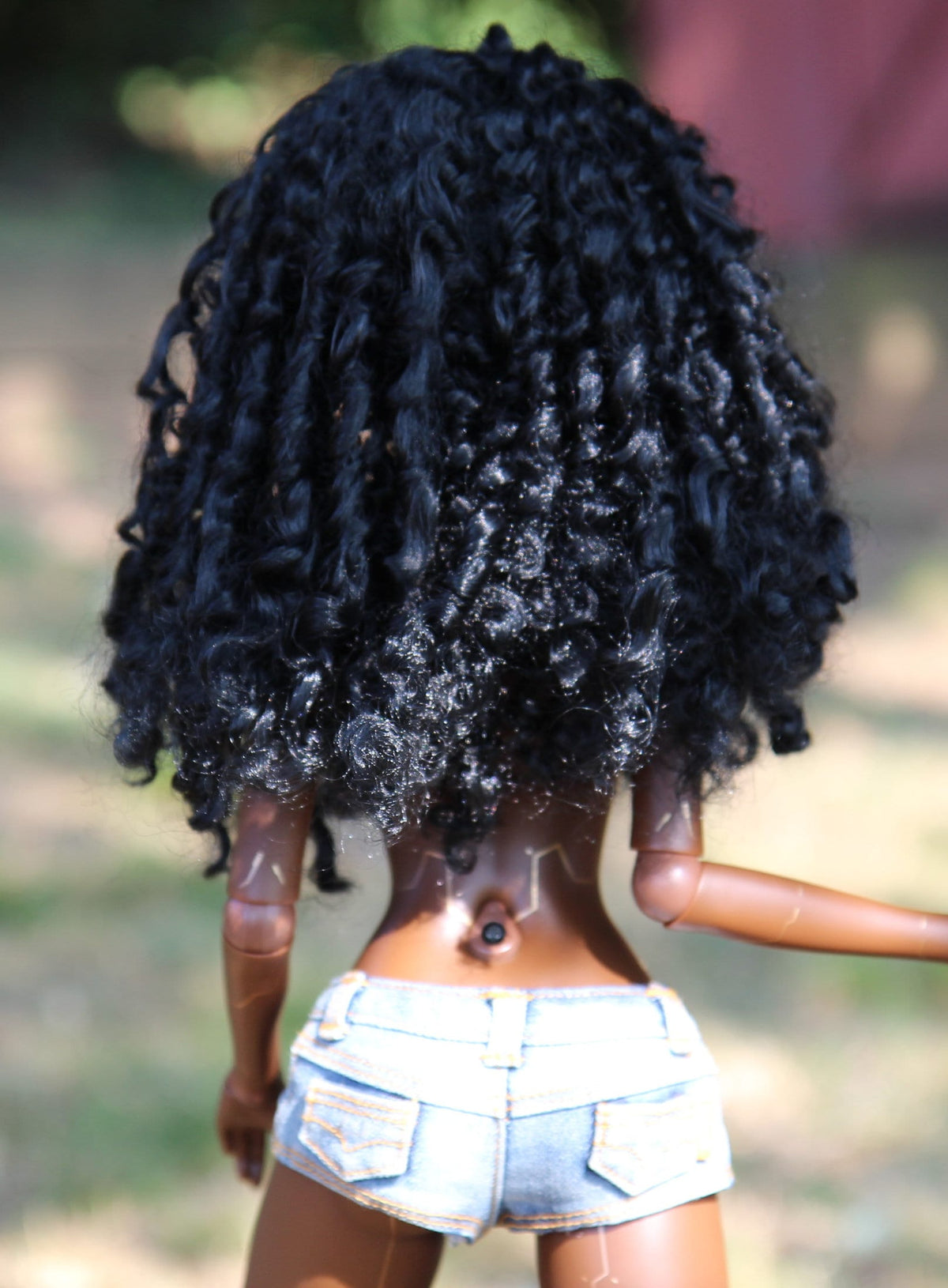 PREORDER Zazou Custom doll Wig for Smartdolls - Tangle Resistant- 8-9" head size of Bjd dolls Vegan Mohair “stretch fit”