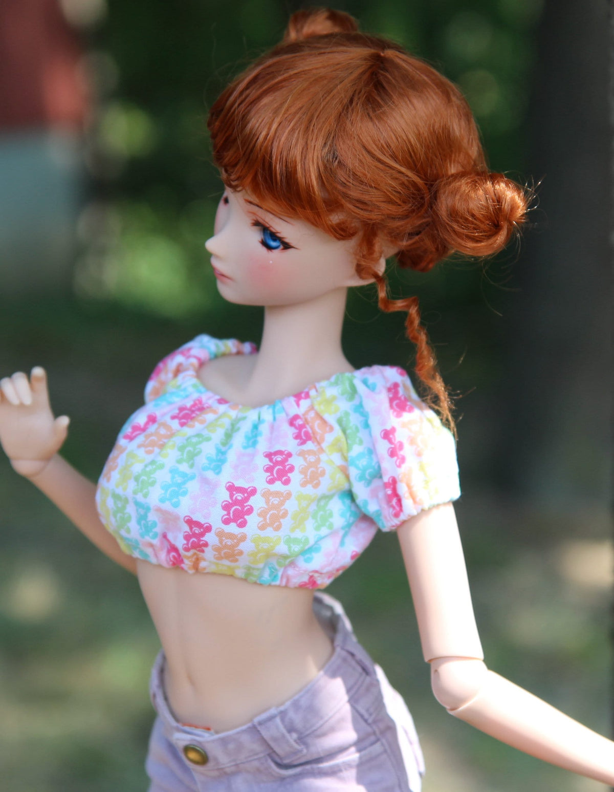 PREORDER Zazou Dolls Custom doll Wig for Smart Dolls - Tangle Resistant- 8.5" head size of Bjd, SD, Dollfie Dream dolls Vegan Mohair Buns