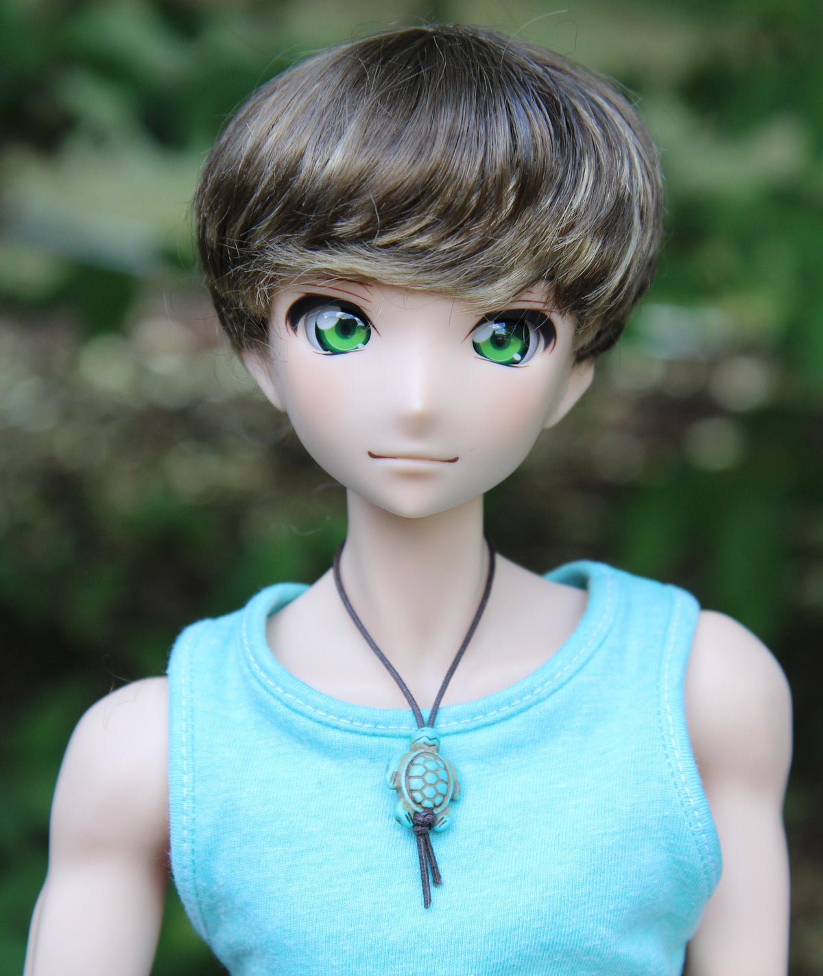 PREORDER Zazou Custom doll Wig for Smart Dolls - Tangle Resistant- 8.5" head size of Bjd, SD, Dollfie Dream dolls Brown Vegan Mohair BOY