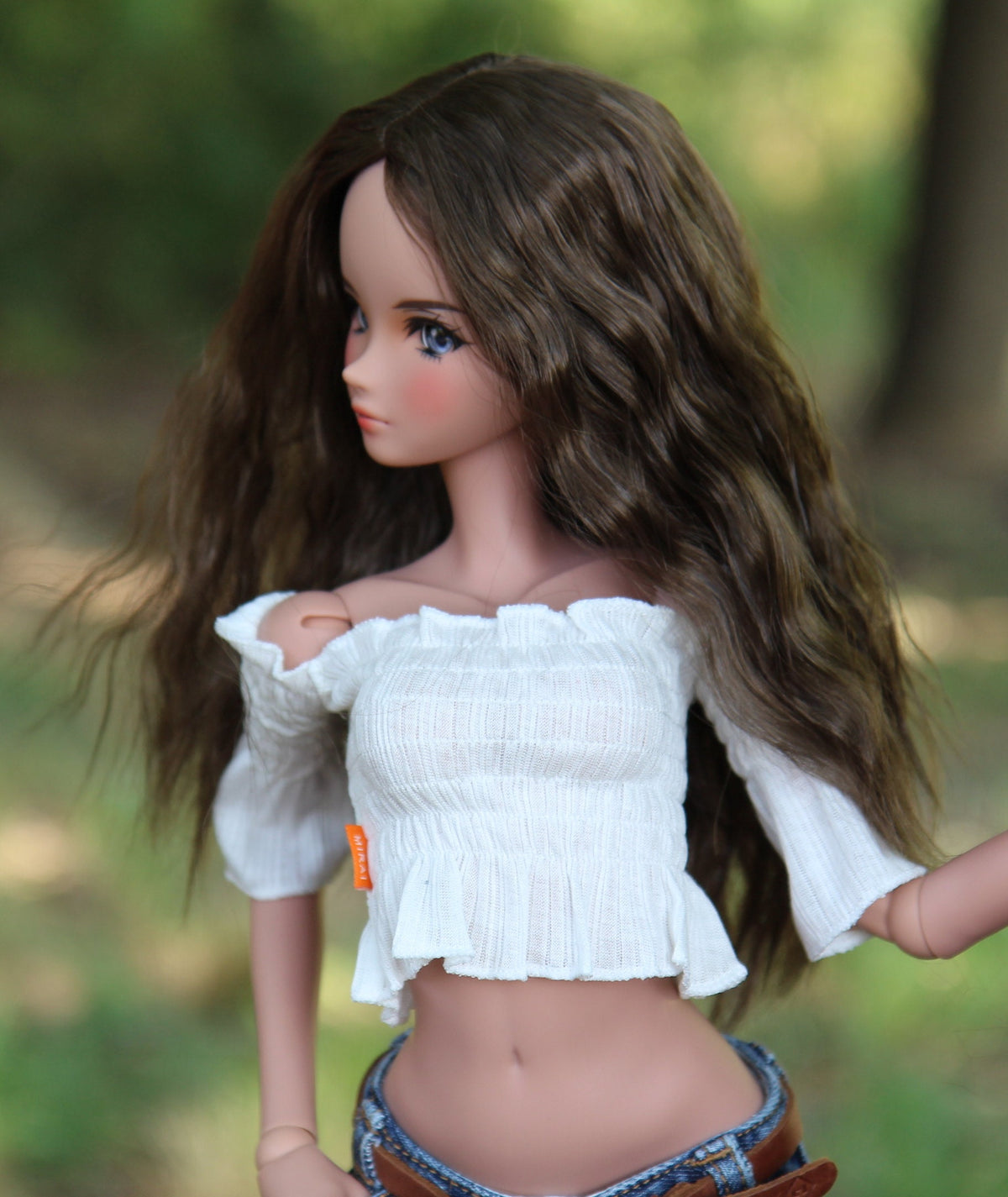 Custom doll Wig for Smart Dolls- Heat Safe - Tangle Resistant 8" head size of Bjd dolls  Vegan Mohair Zazou