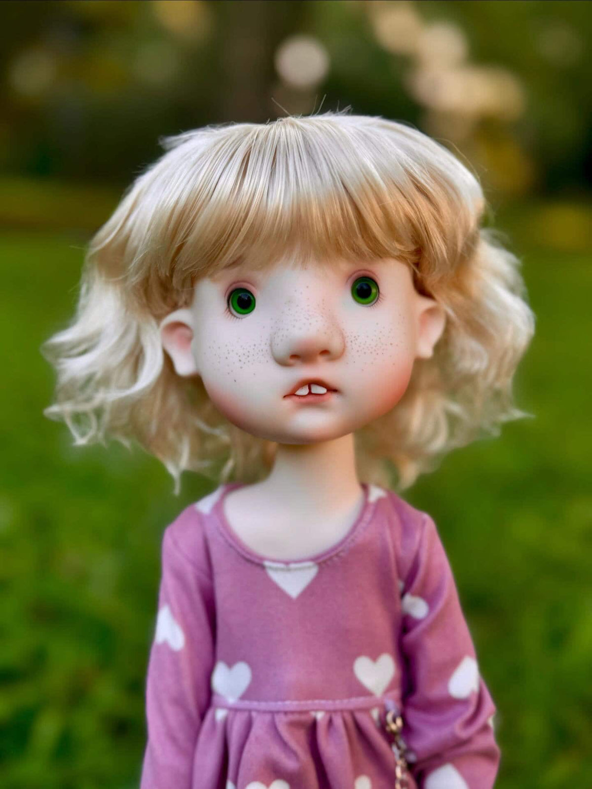 Custom doll WIG Exclusive Vegan Mohair-fits 9-10" head size Moppie Dolls, RRFF, Wellie Dolls, bjd, Girl for All Time "Loose Fit"