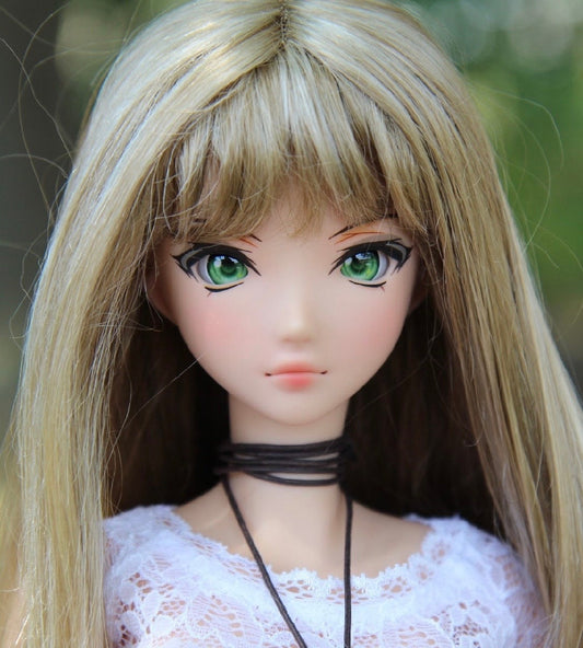 Zazou Dolls Custom doll Wig for Smart Dolls - Tangle Resistant- 8.5" head size of Bjd, SD, Dollfie Dream dolls Vegan Mohair