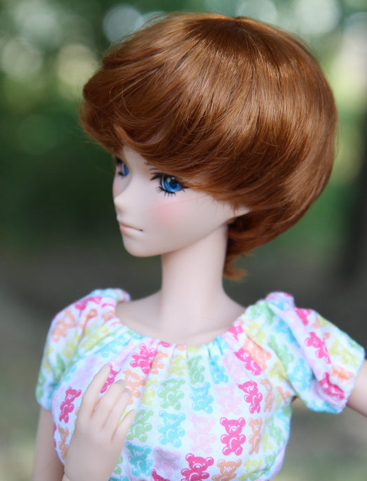 Zazou Dolls Custom doll Wig for Smart Dolls - Tangle Resistant- 8.5" head size of Bjd, SD, Dollfie Dream dolls Vegan Mohair BOY