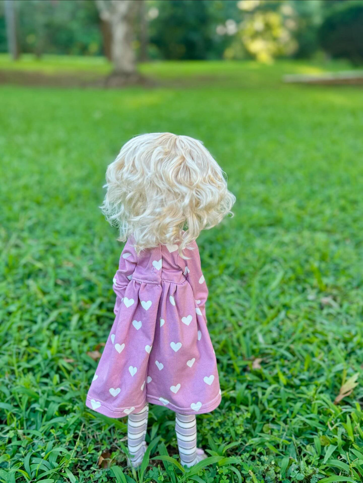 Custom doll WIG Exclusive Vegan Mohair-fits 9-10" head size Moppie Dolls, RRFF, Wellie Dolls, bjd, Girl for All Time "Loose Fit"