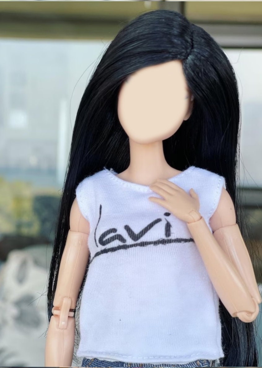 Tricorn Black wig for 1/6 fashion doll