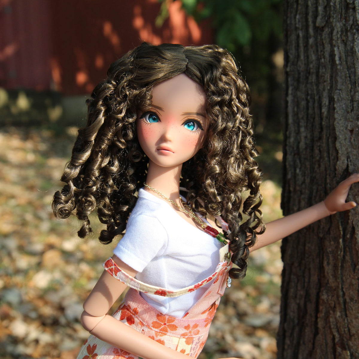 Zazou Dolls Custom doll Wig for Smart Dolls - Tangle Resistant- 8" head size of Bjd, SD, Brown curls