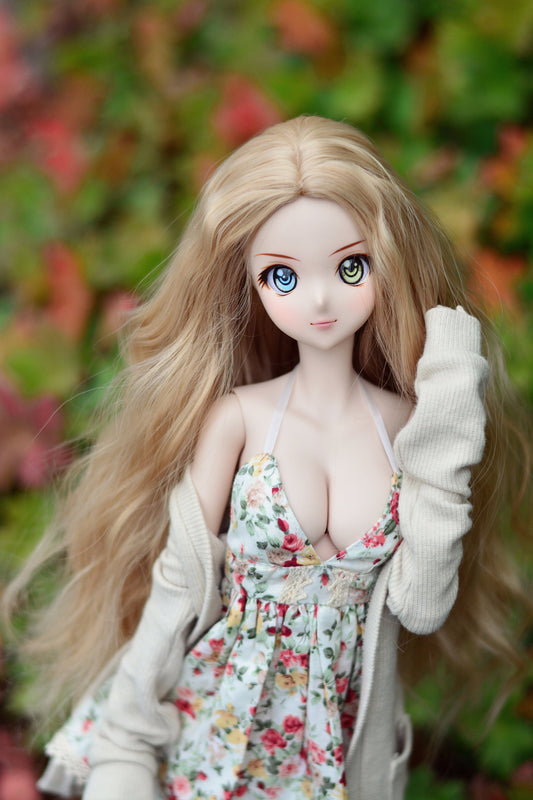 Zazou Custom doll WIG for Smart Dolls- Heat Safe - Tangle Resistant- 8.5" head size of BJD, SD, Dollfie Dream dolls Beach waves