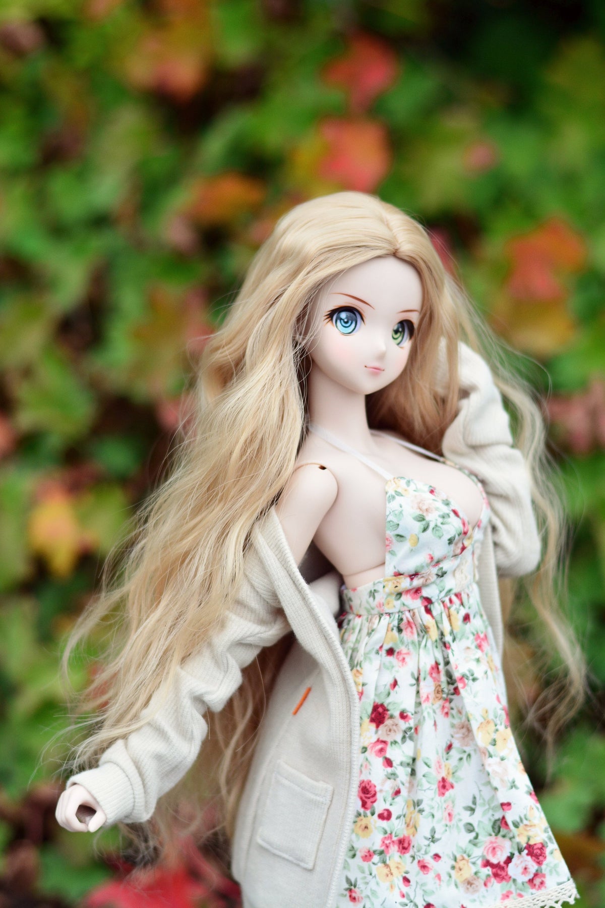 Zazou Custom doll WIG for Smart Dolls- Heat Safe - Tangle Resistant- 8.5" head size of BJD, SD, Dollfie Dream dolls Beach waves