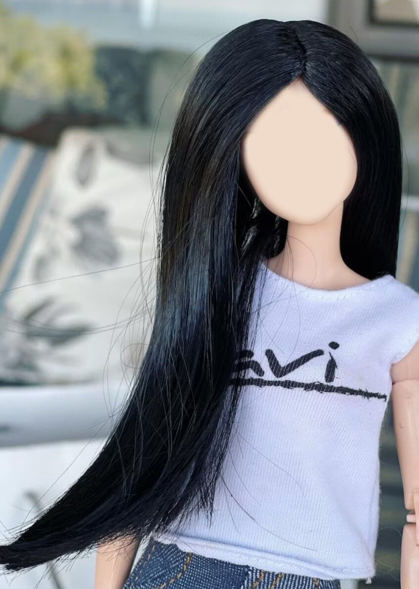 Tricorn Black wig for 1/6 fashion doll