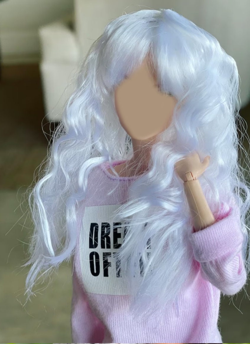 Snowy Day wig for 1/6 fashion doll